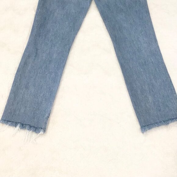 FRAME 27 Le Original High Rise Straight  Cropped Women’s Jeans Distressed McLane - Picture 7 of 13